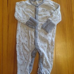 Baby Gap Outfit EUC 0-3 Months Newborn Kids Boys Girls Gray Blue Stars Bear
